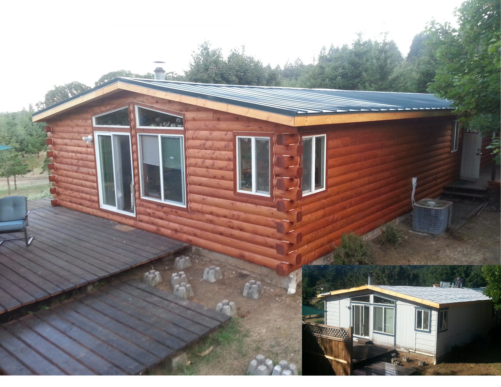 log cabin siding mobile homes