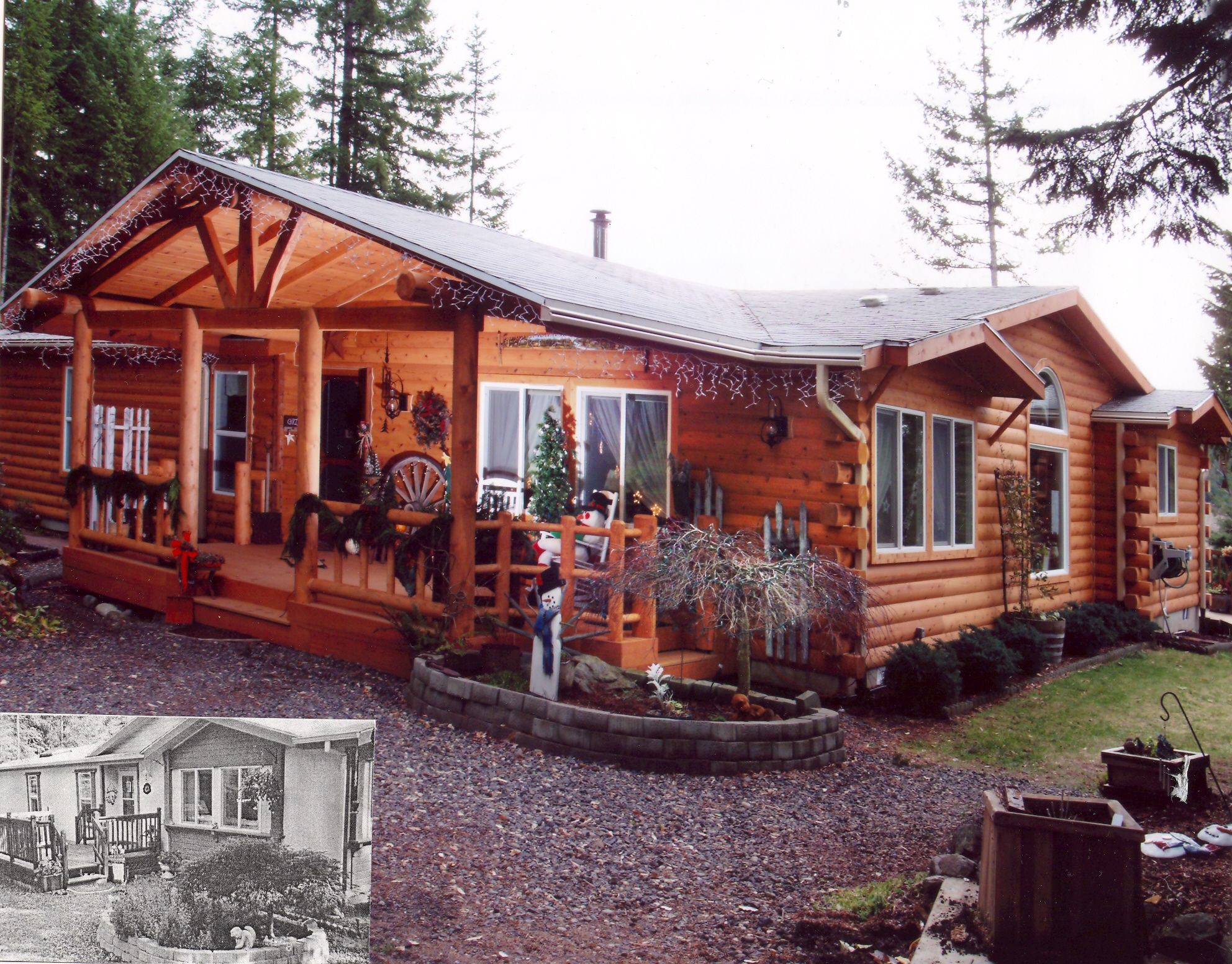 log cabin siding for mobile home