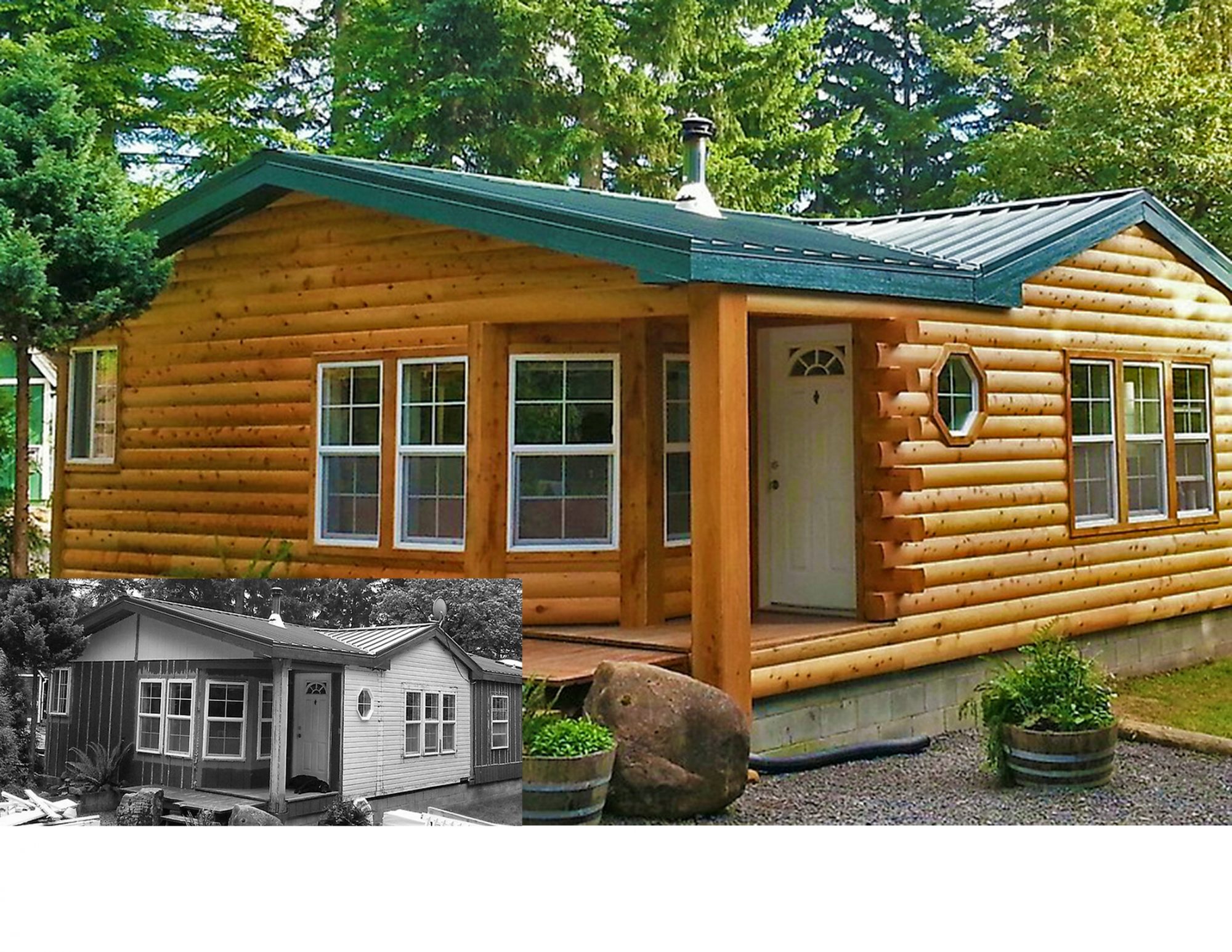 log cabin mobile home park