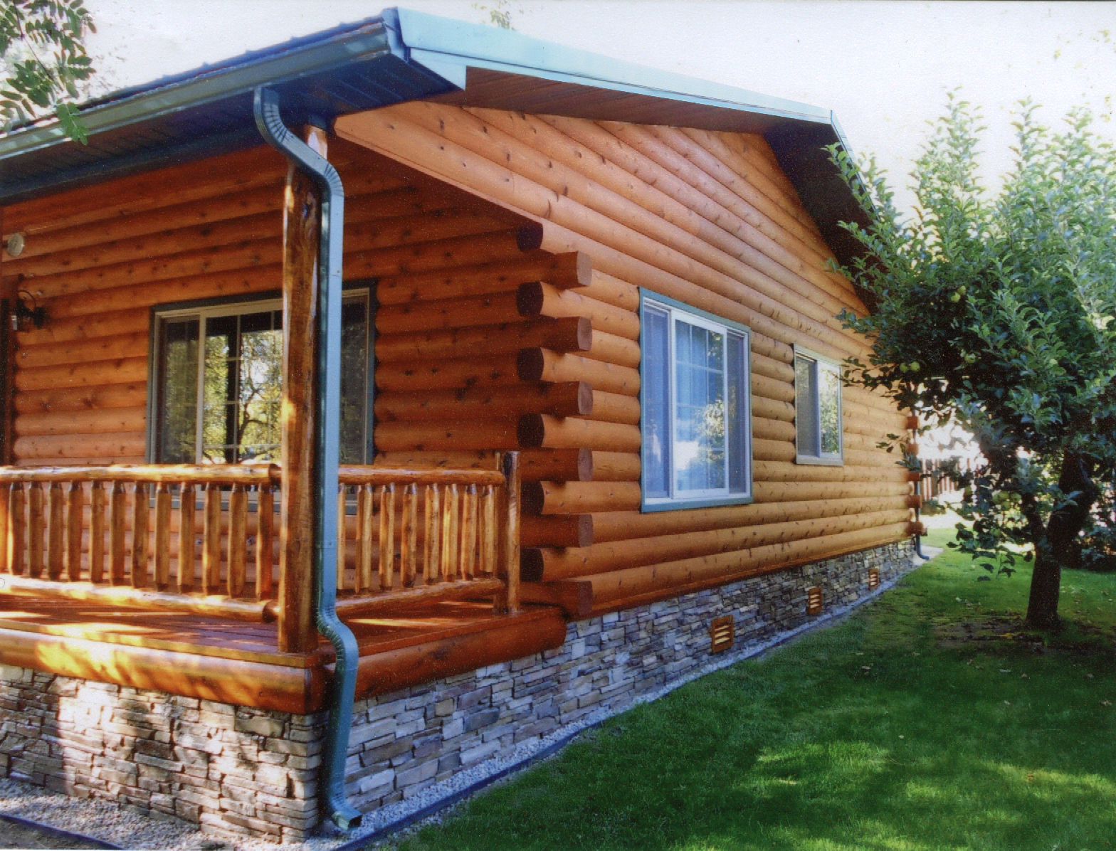 mobile home siding log cabin